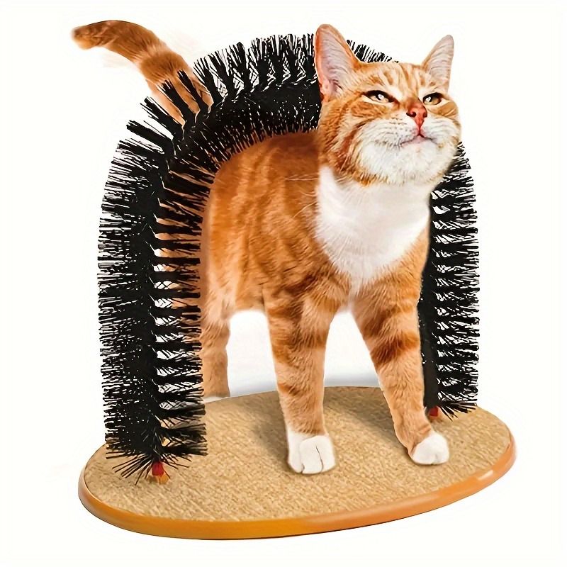 Multifunctional Cat Arch Scratcher, Durable Scratching Post, and Cat Grooming Toy