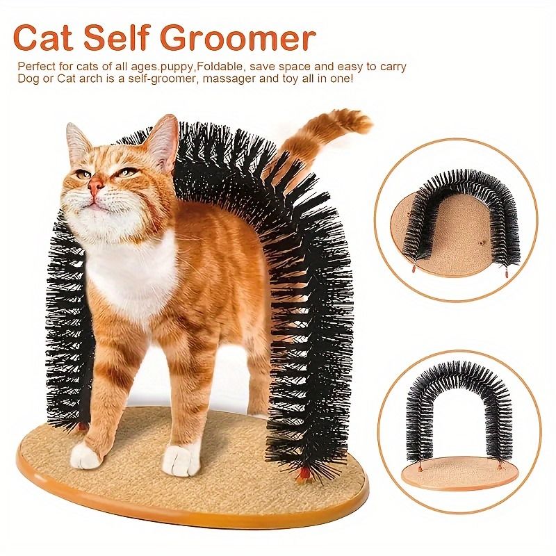 Multifunctional Cat Arch Scratcher, Durable Scratching Post, and Cat Grooming Toy