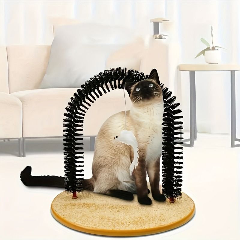 Multifunctional Cat Arch Scratcher, Durable Scratching Post, and Cat Grooming Toy