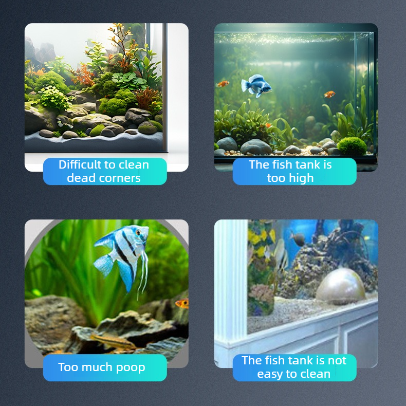 3-in-1 Aquarium Water Change Tool: Sand Cleaning / Waste Removal / Water Change, Siphon Pump - 2.2 m