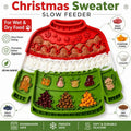 Christmas Sweater Silicone Pet Licking Mat, Anti‑Slip Suction Slow Feeder Mat for Pet