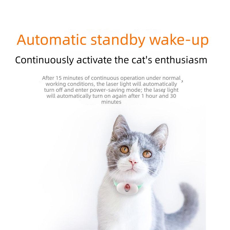 djustable Pet Laser Play Collar Toy USB Chargable Interactive Cat Training Exercise Toy
