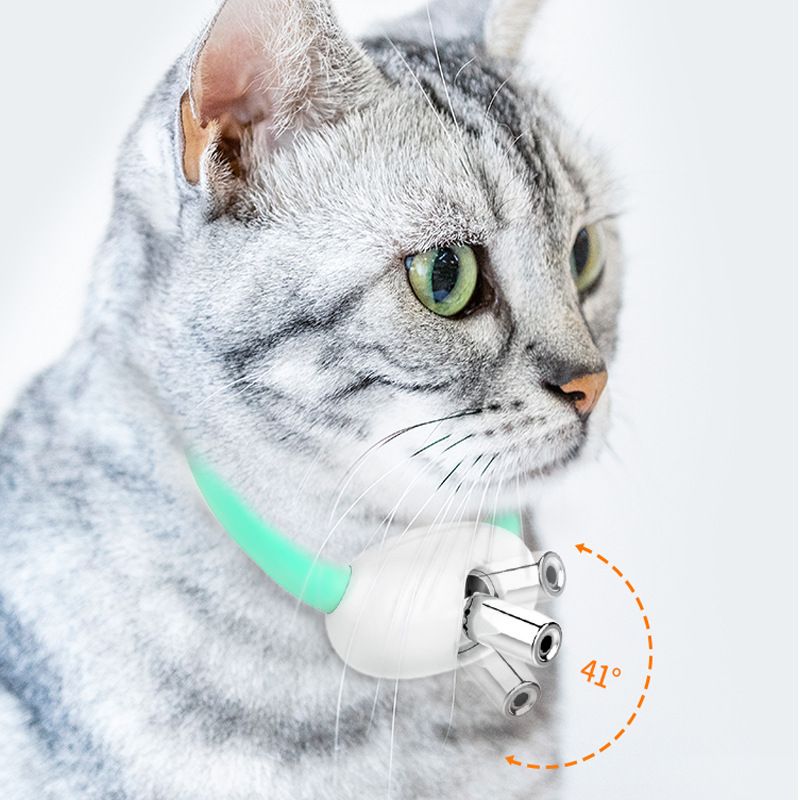 djustable Pet Laser Play Collar Toy USB Chargable Interactive Cat Training Exercise Toy