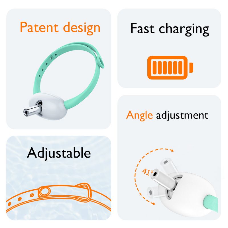 djustable Pet Laser Play Collar Toy USB Chargable Interactive Cat Training Exercise Toy
