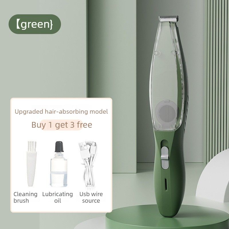 Pet Vacuum Grooming Clipper - Green
