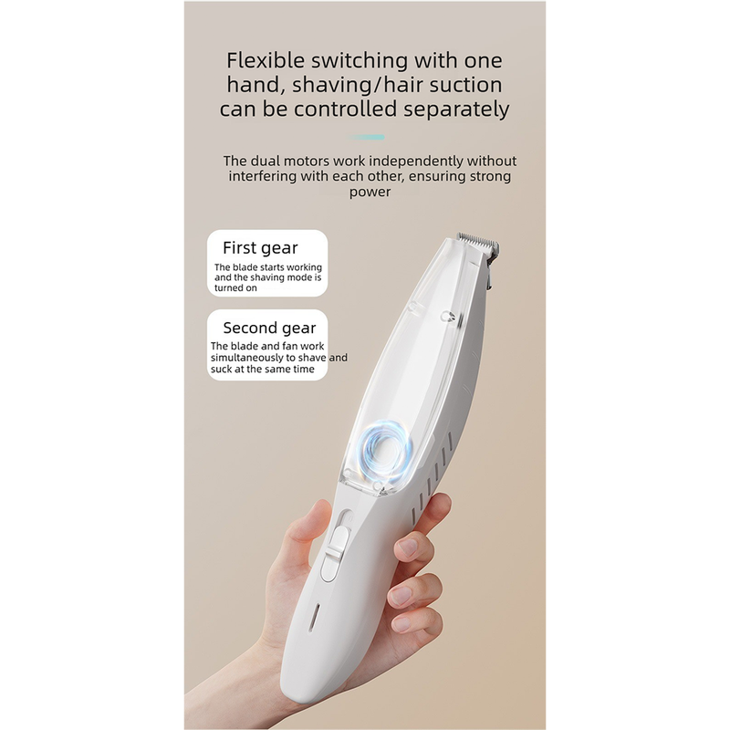 Pet Vacuum Grooming Clipper - White