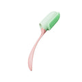 Pet Finger Toothbrush, Soft Silicone Dog and Cat Oral Cleaning Tool with Handle - Pink