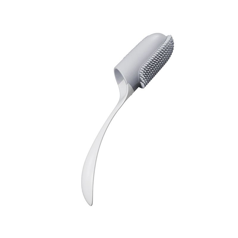 Pet Finger Toothbrush, Soft Silicone Dog and Cat Oral Cleaning Tool with Handle - White
