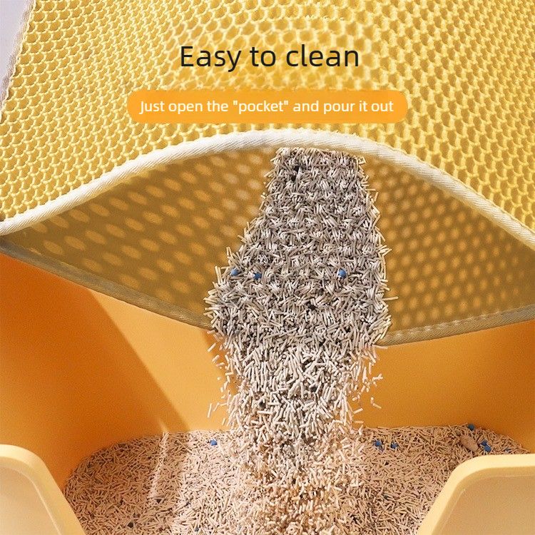 Cat Litter Mat, Anti-Tracking Litter Mat, 45*30cm,Purple