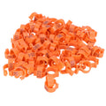100pcs Birds Foot Rings Number Identification Pigeon Leg Bands Poultry Clip RingOrange
