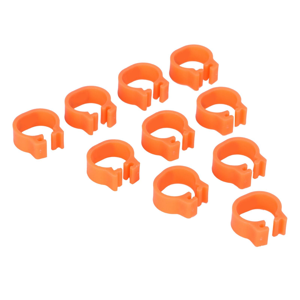 100pcs Birds Foot Rings Number Identification Pigeon Leg Bands Poultry Clip RingOrange
