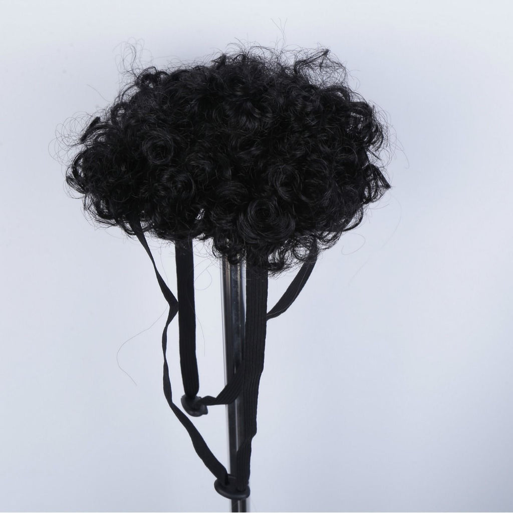 Dog Wig Funny Explosion Short Curly Hair Red Yellow