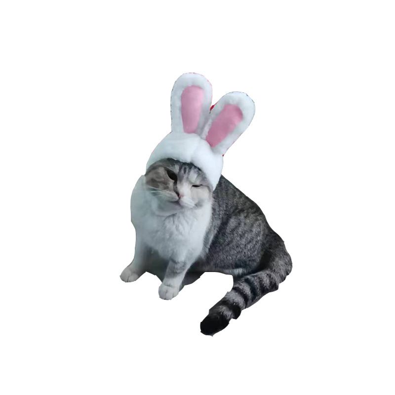 Pet Rabbit Ear Hat Huanya Polyester Cute Pet free size (size adjustable)