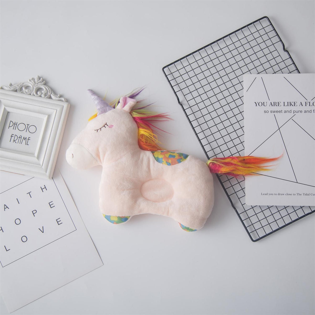 Pet Pillow Cartoon Princess Dog Cat White Unicorn Free size