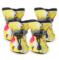 Dog Shoes Waterproof Non-slip Polyester Set 4 Pretty Pet Yellow Monkey shoes 7