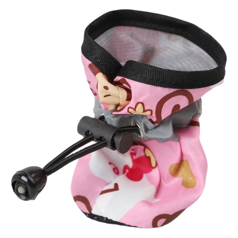 Dog Shoes Waterproof Non-slip Polyester Set 4 Pretty Pet Pink Monkey shoes 7