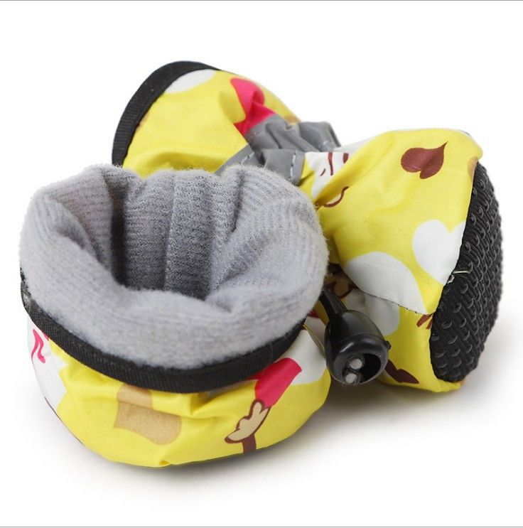 Dog Shoes Waterproof Non-slip Polyester Set 4 Pretty Pet Pink Monkey shoes 7