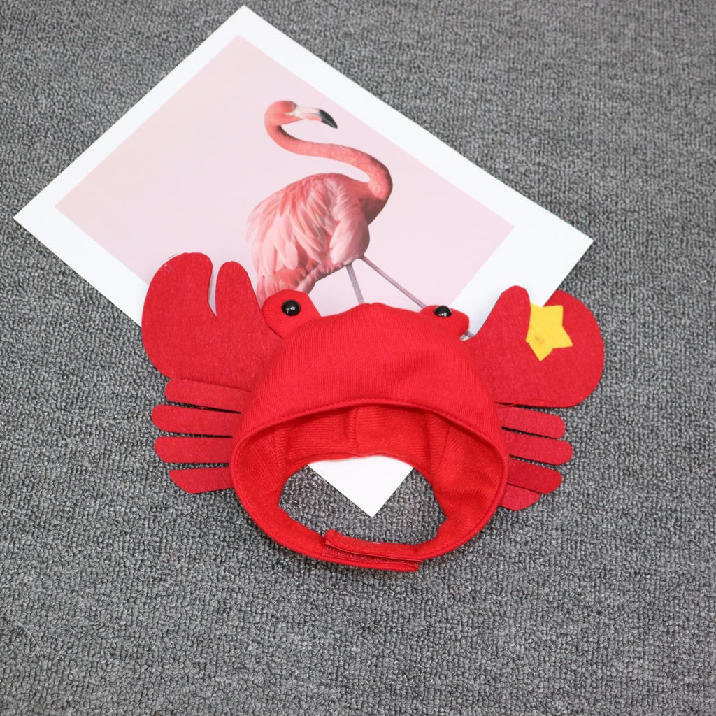 Pet Crab Hat Big Eyes Felt Headwear crab hat