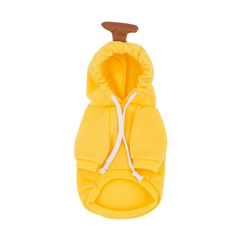 Pet Sweatshirt Beautiful Pet Polyester Fleece Autumn Banana Sweatshirt L