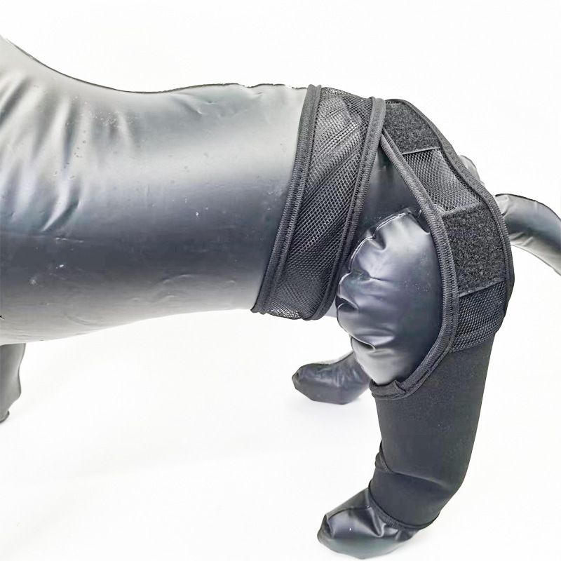 Dog Leg Brace Support Knee Pad Black