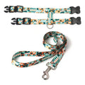 Adjustable Nylon Pet Harness Cat Dog Leash Green S