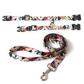 Adjustable Nylon Pet Harness Cat Dog Leash Black M