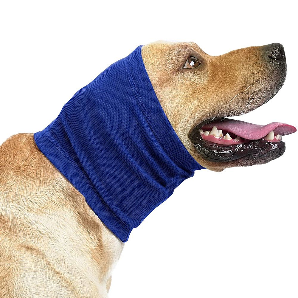 Pet Dog Ear Muffs Anti Noise Soft Winter Warm Blue M code