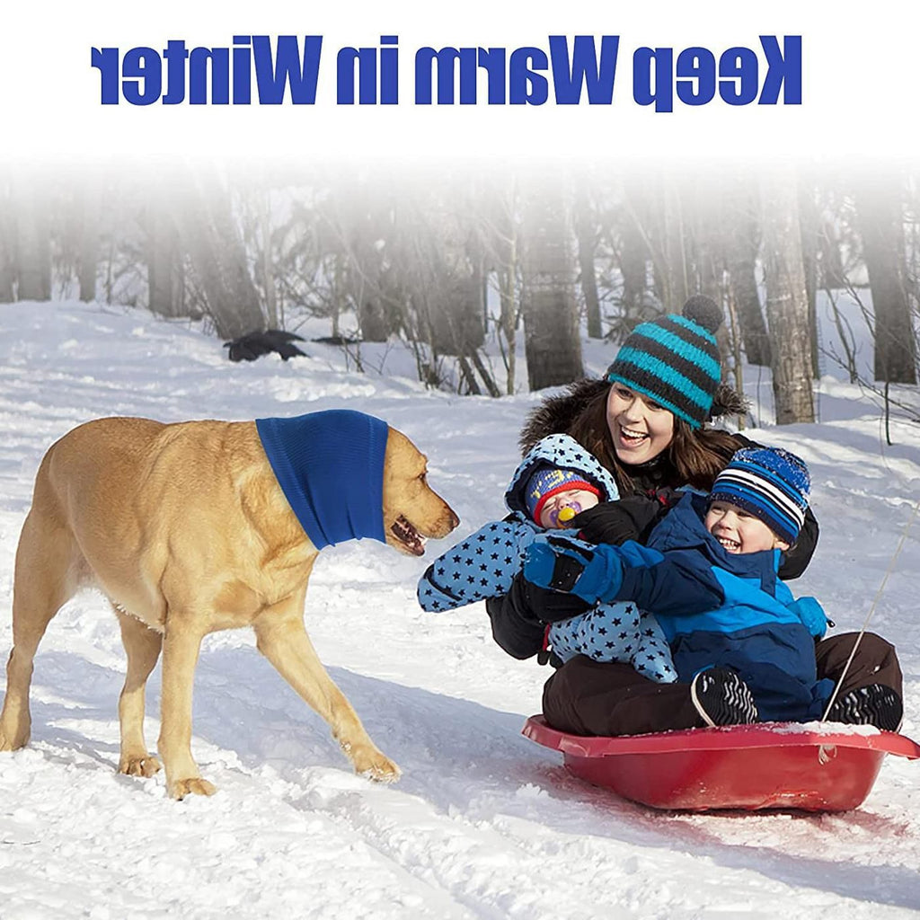 Pet Dog Ear Muffs Anti Noise Soft Winter Warm Blue M code
