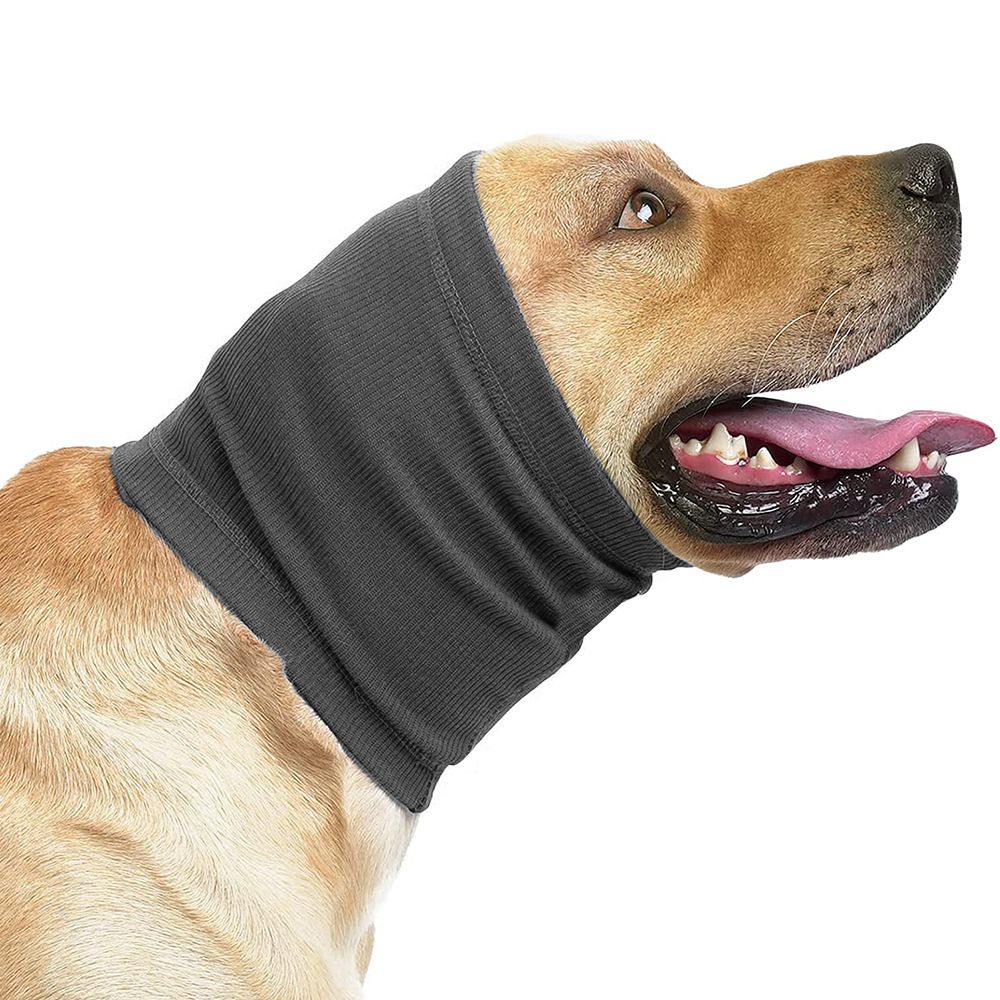 Pet Dog Ear Muffs Anti Noise Soft Winter Warm Grey M code