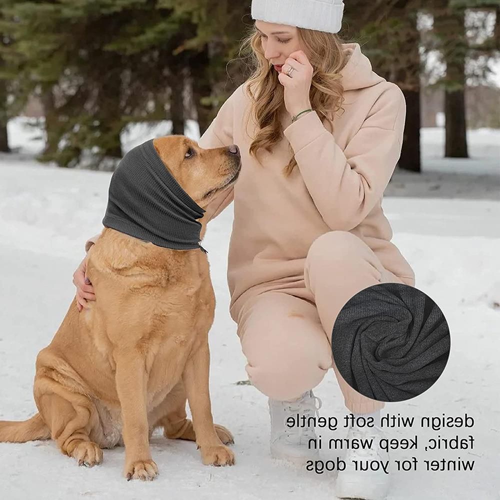 Pet Dog Ear Muffs Anti Noise Soft Winter Warm Grey M code