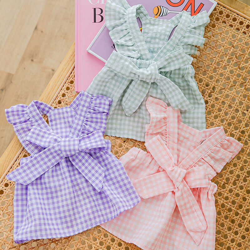 Pet Clothing Polyester Skirt Pretty Pet Pink strawberry cloud style random 8XL