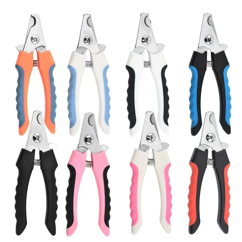 Stainless Steel Pet Nail Clippers for Dogs and Cats Large paper card packaging Red and Black