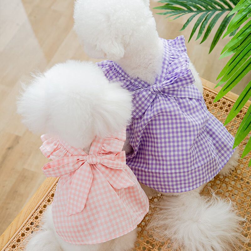 Pet Clothing Polyester Skirt Pretty Pet Yellow pineapple (cloud style random) XL (recommended weight 5.50 kg-7.50 kg