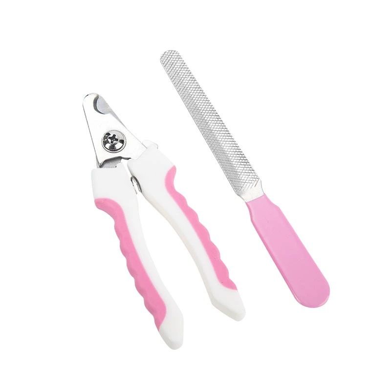 Stainless Steel Pet Nail Clippers for Dogs and Cats Large opp bag Blue and Black