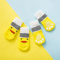 Foot art mouse Pet Socks Cartoon Anti Slip Yellow Duck S [recommended foot width is about 3.3] 2.5kg within