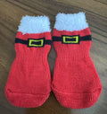 Foot art mouse Pet Socks Cartoon Anti Slip Cute santa claus socks L [recommended foot width is about 4.5] 6-11kg within