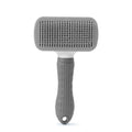 Cat Comb Pet Grooming Needle Brush TPR Material Gray fine needle (square head opp)