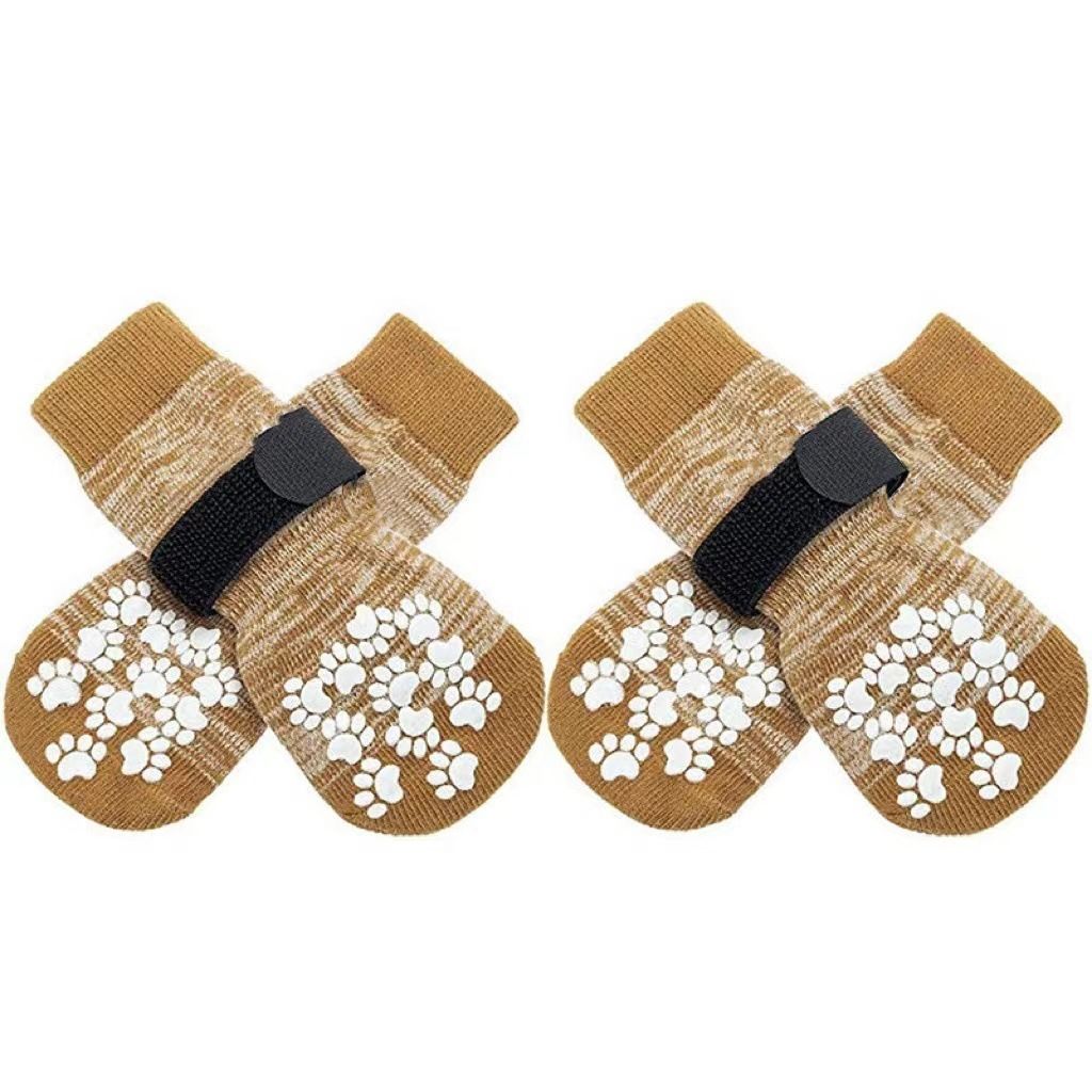 Dog Socks Breathable Anti Slip 4 Pack Cotton