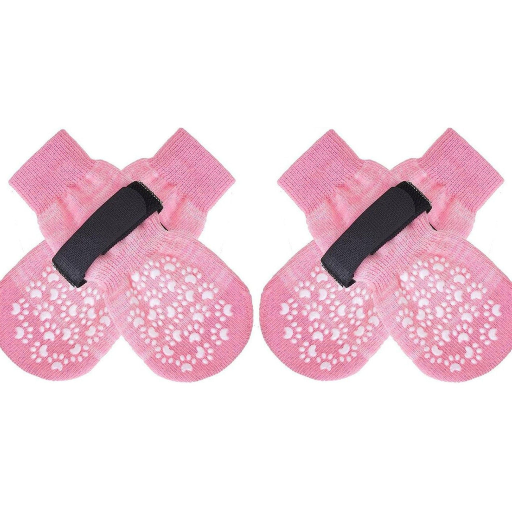 Dog Socks Breathable Anti Slip 4 Pack Cotton