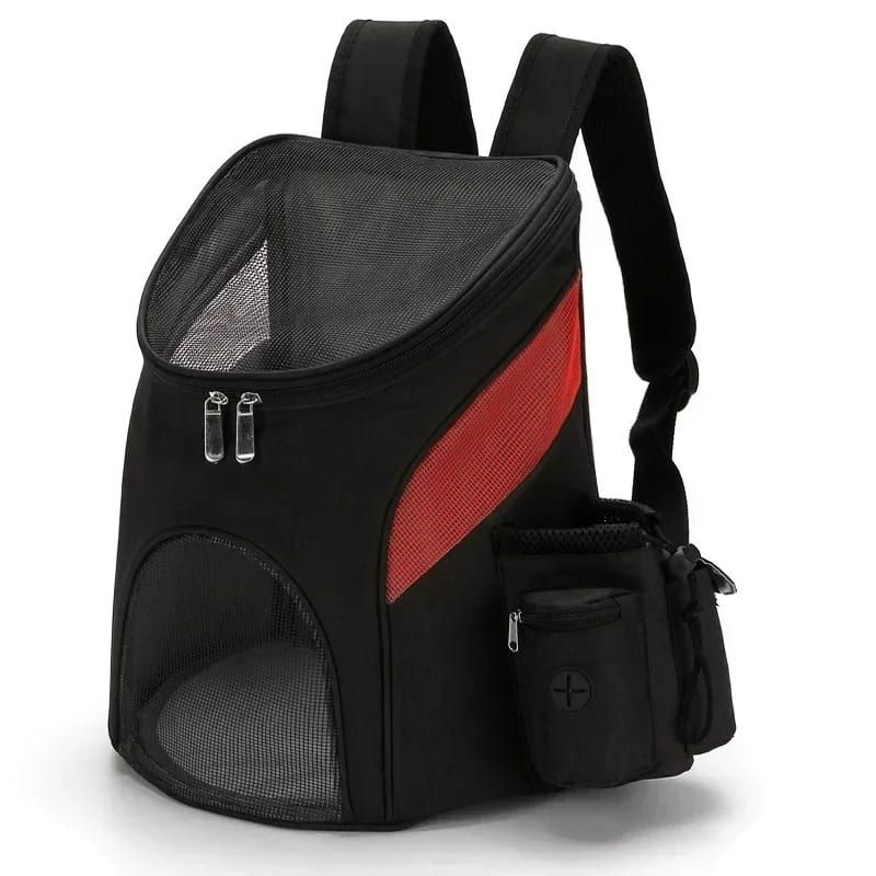Comfortable hands-free pet carrier backpack with breathable mesh panels and padded shoulder straps, perfect for carrying small dogs and cats on walks, travel, and outdoor adventures while keeping your furry friend close and secure. (S, SkyBlue)