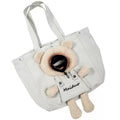 Adorable Bear-Shaped Pet Carrier Tote Bag – Lightweight, Breathable, and Portable Shoulder Bag for Cats and Small Dogs, Perfect for All-Season Daily Outings, Shopping, and Short Trips (LightGrey)