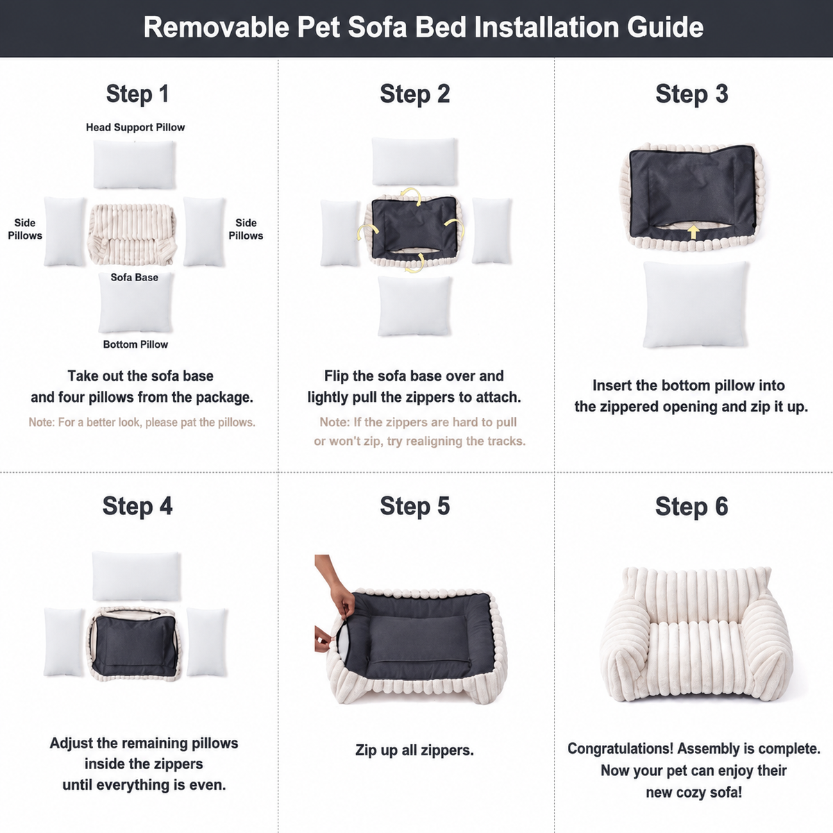Luxurious Faux Rabbit Fur Plush Pet Sofa Bed with Bolster Sides, Removable Washable Cover and Deep Cushion for Cats and Small Dogs Seeking Ultimate Napping Comfort (M（75*50*20cm）, Grey)