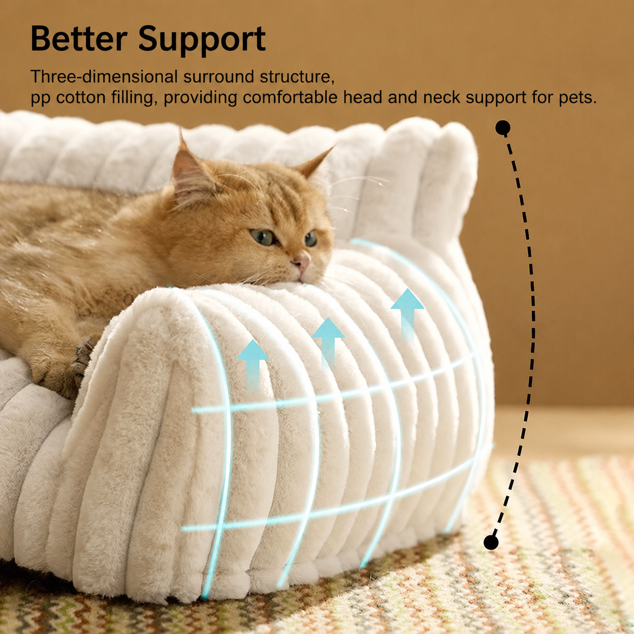 Luxurious Faux Rabbit Fur Plush Pet Sofa Bed with Bolster Sides, Removable Washable Cover and Deep Cushion for Cats and Small Dogs Seeking Ultimate Napping Comfort (XXS（40*30*16cm）, Grey)