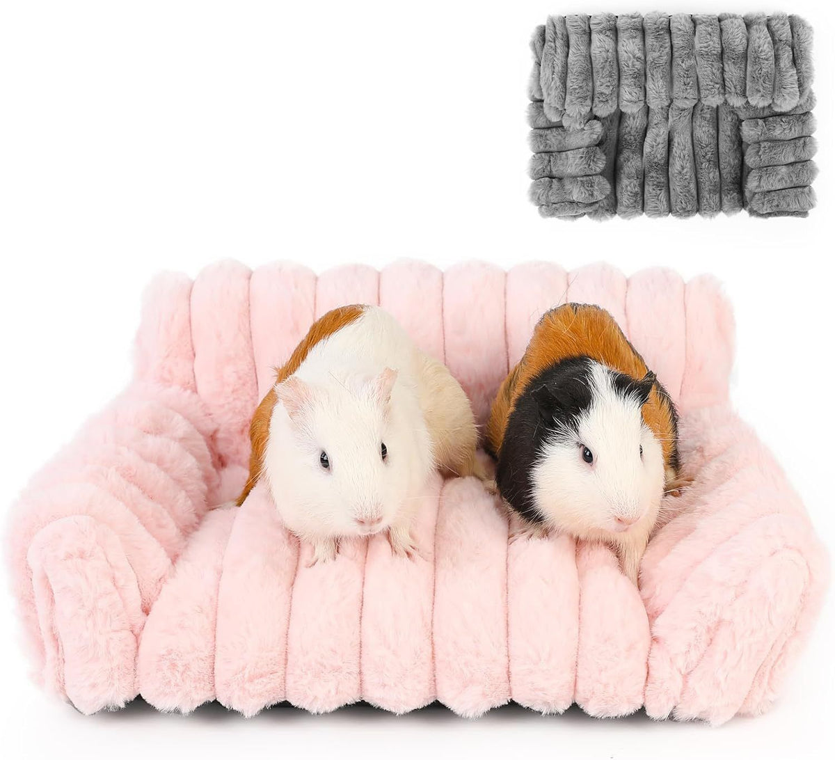 Luxurious Faux Rabbit Fur Plush Pet Sofa Bed with Bolster Sides, Removable Washable Cover and Deep Cushion for Cats and Small Dogs Seeking Ultimate Napping Comfort (XS（50*40*20cm）, Brown)