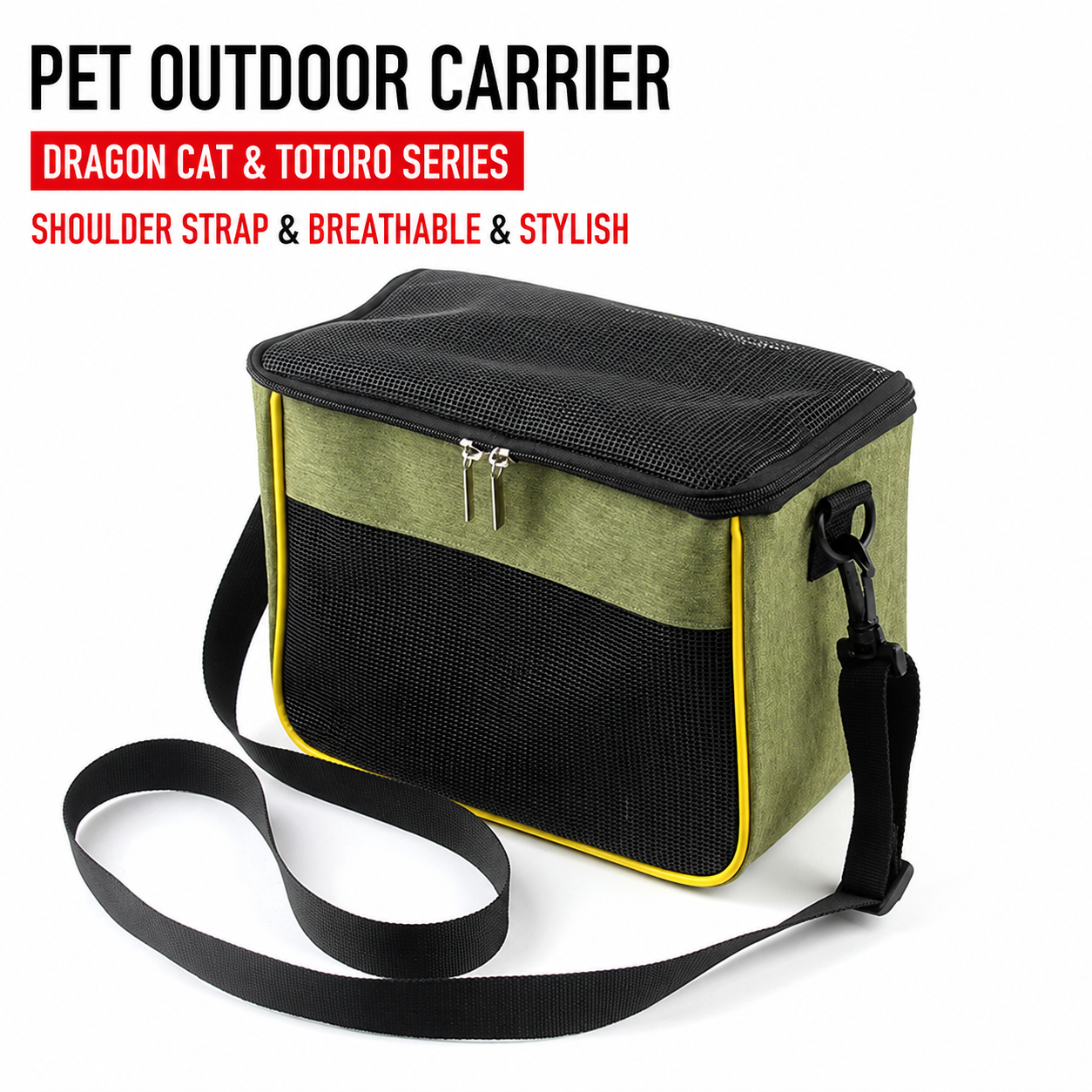 Compact Pet Carrier Sling Bag for Small Animals – Breathable Oxford Mesh Travel Tote with Adjustable Shoulder Strap, Ideal for Hamsters, Squirrels, Hedgehogs, Chinchillas, Rabbits and Kittens on Outdoor Adventures (L, Grey)