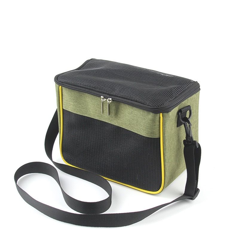 Compact Pet Carrier Sling Bag for Small Animals – Breathable Oxford Mesh Travel Tote with Adjustable Shoulder Strap, Ideal for Hamsters, Squirrels, Hedgehogs, Chinchillas, Rabbits and Kittens on Outdoor Adventures (L, Grey)