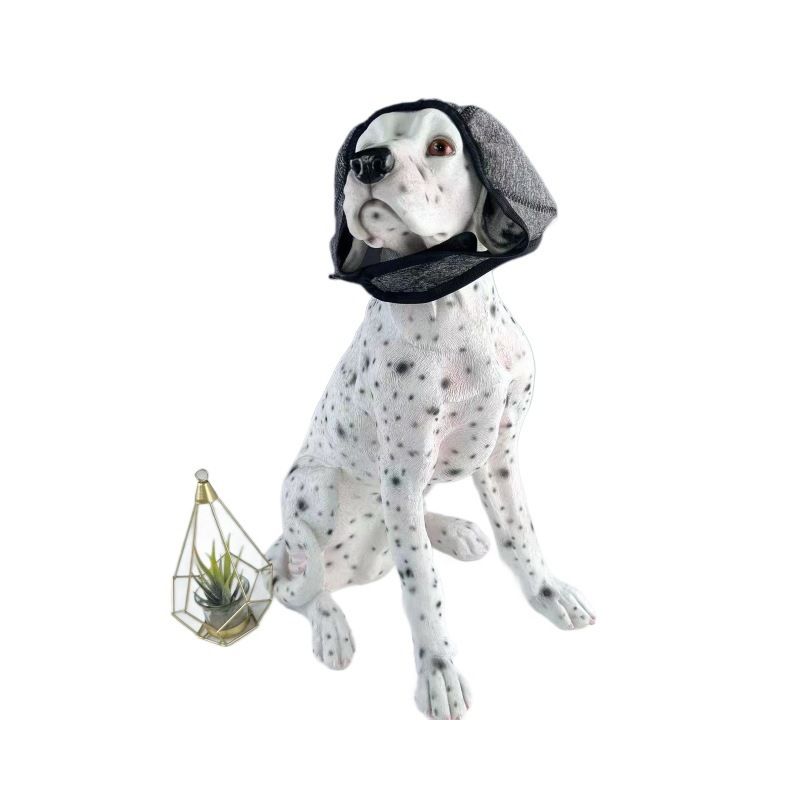 Dog Ear Covers Waterproof Swim Head Wrap Noise Reduction Calming Hood for Anxiety Relief and Ear Protection During Outdoor Activities (L, Beige)