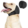 Dog Ear Covers Waterproof Swim Head Wrap Noise Reduction Calming Hood for Anxiety Relief and Ear Protection During Outdoor Activities (L, Grey)