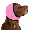 Dog Ear Covers Waterproof Swim Head Wrap Noise Reduction Calming Hood for Anxiety Relief and Ear Protection During Outdoor Activities (M, Pink)