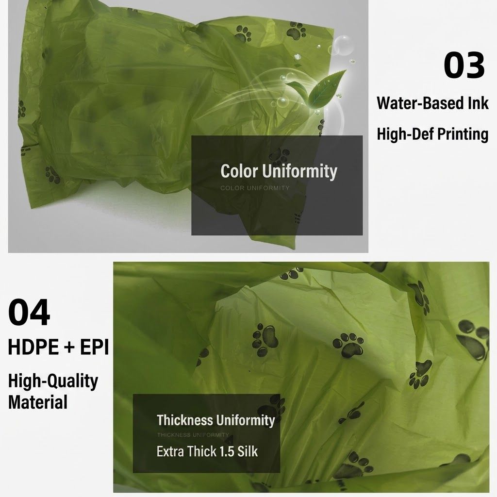 Eco-Friendly Pet Waste Bag Set with Leash Clip Holder and Camo Storage Pouch – Leak-Proof, Tear-Resistant Poop Bags for Dogs and Cats, Hands-Free Outdoor Cleanup Companion (24 Rolls Box Set + Poop Bag Dispenser + Oxford Cloth Bag Dispenser)